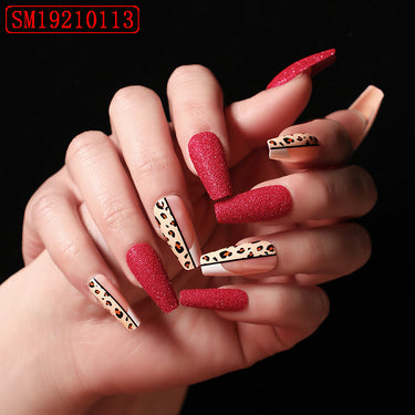 Red Leopard Press-On Nails